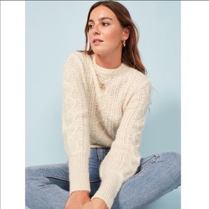 Reformation Arden Alpaca Sweater, Ivory, S